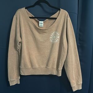 Victorias Secret Pink vintage crop sweatshirt size large 60%cotton/40%polyester